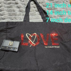 Victoria secret tote and card wallet